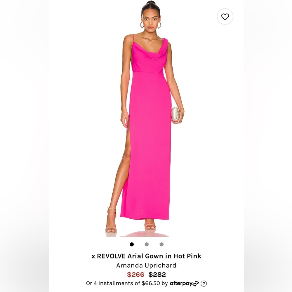 Amanda Uprichard Ariel Gown Hot Pink